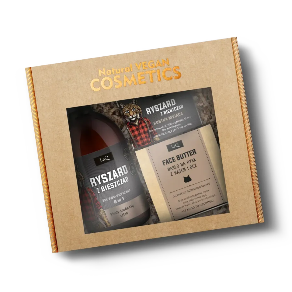 LaQ Ryszard coffret homme beurre gel savon tabac