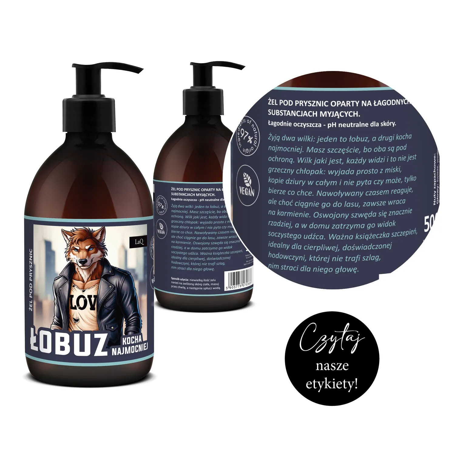 LaQ Bad Boy Lobuz Kocha Najmocniej gel douche 500 ml