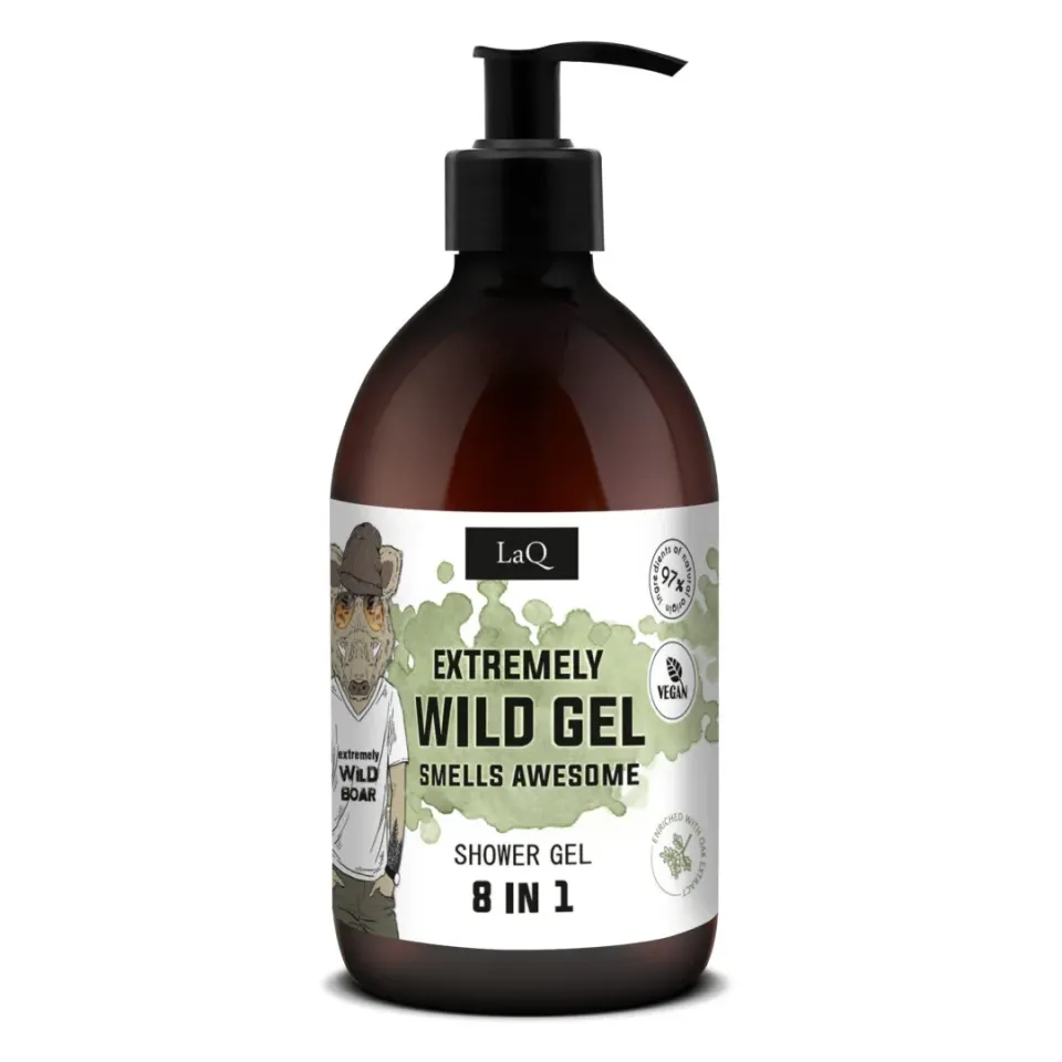 LaQ Extremely Wild gel douche homme 8 en 1 500 ml musc