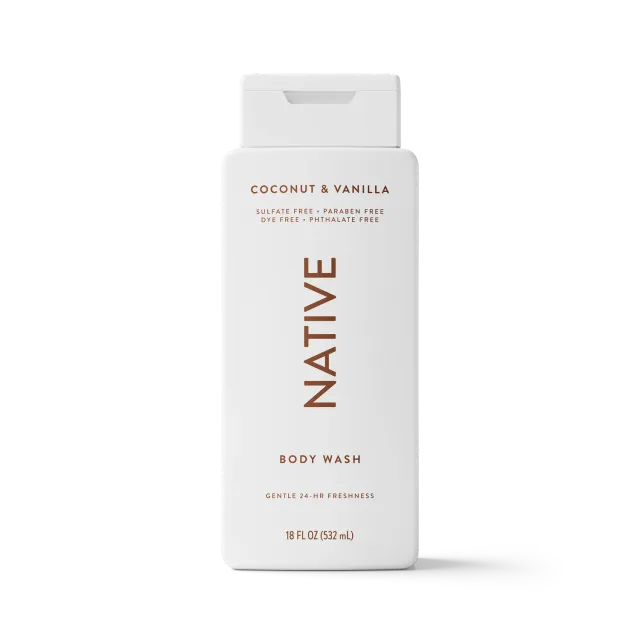 Native gel douche coco vanille 18 oz hydratant