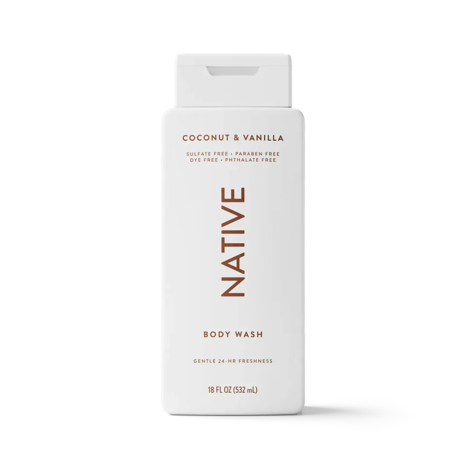 Native gel douche coco vanille 18 oz hydratant