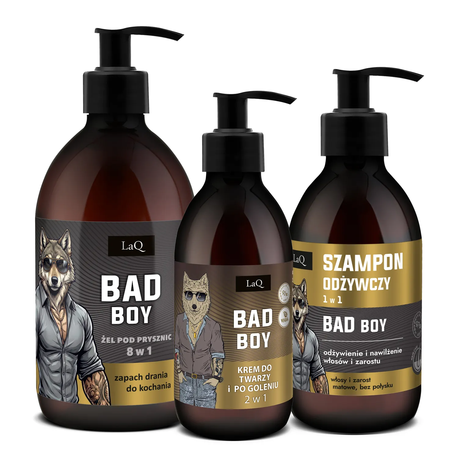 LaQ Bad Boy coffret homme gel shampoing crème visage