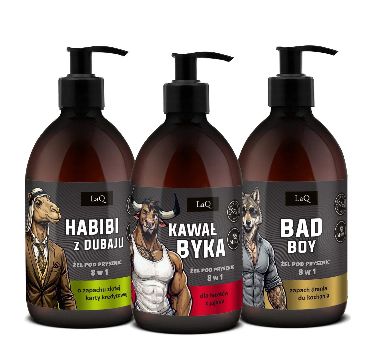LaQ The Three of Them coffret gel douche homme 3x500 ml