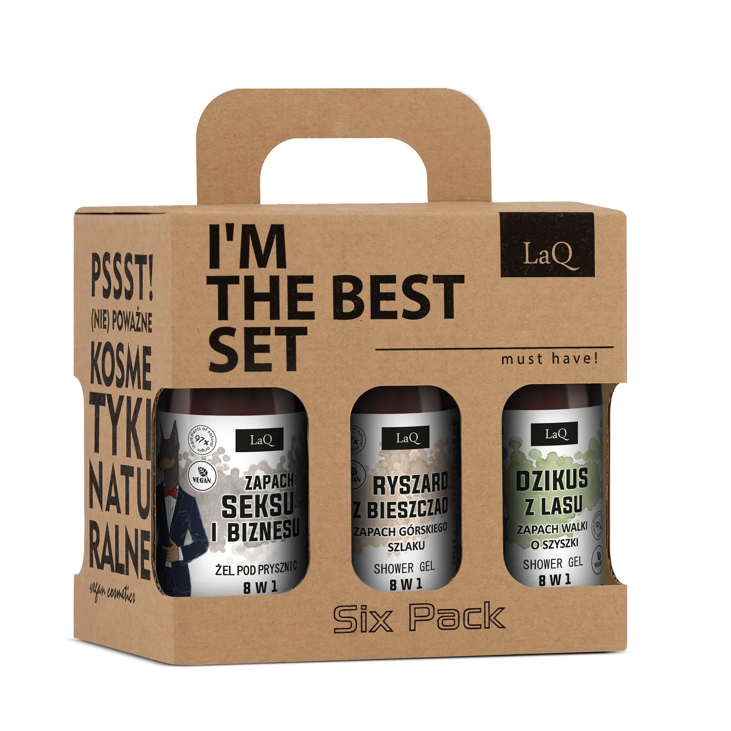 LaQ Forest President coffret gel douche homme 6x100 ml voyage