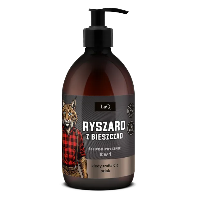 LaQ Ryszard z Bieszczad gel douche homme 500 ml 8-en-1 tabac