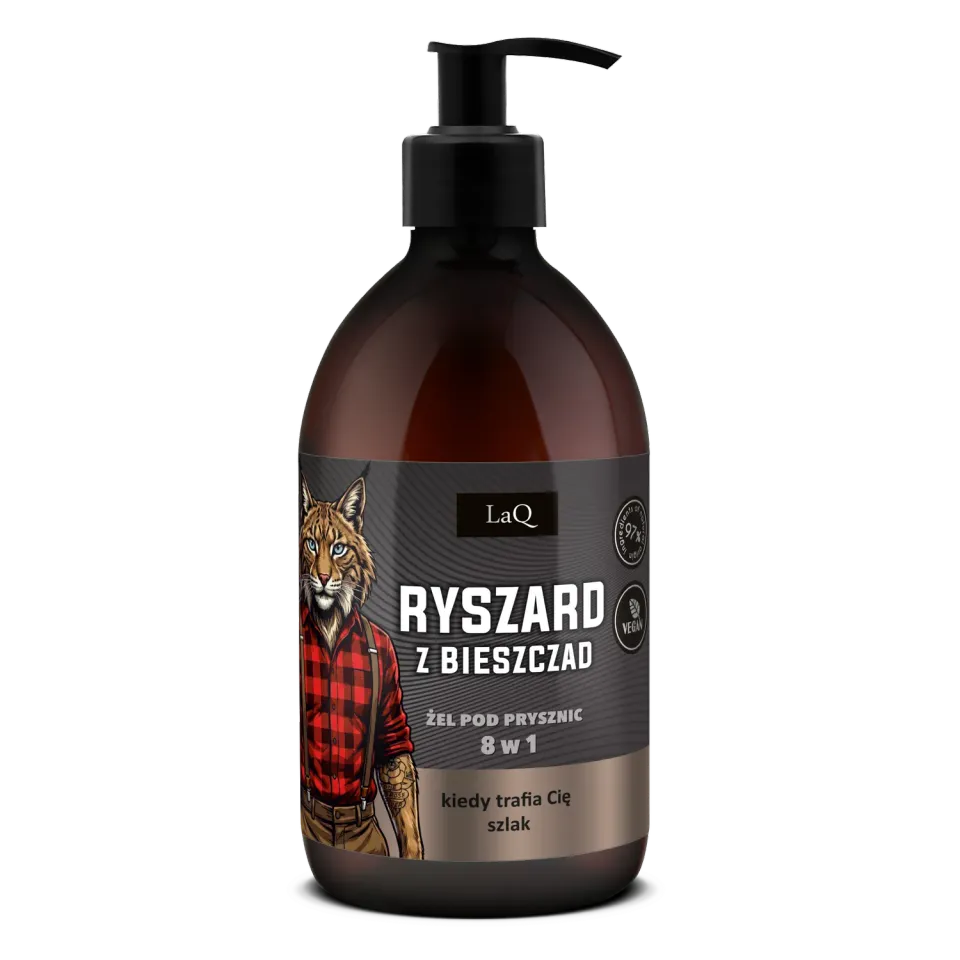 LaQ Ryszard z Bieszczad gel douche homme 500 ml 8-en-1 tabac