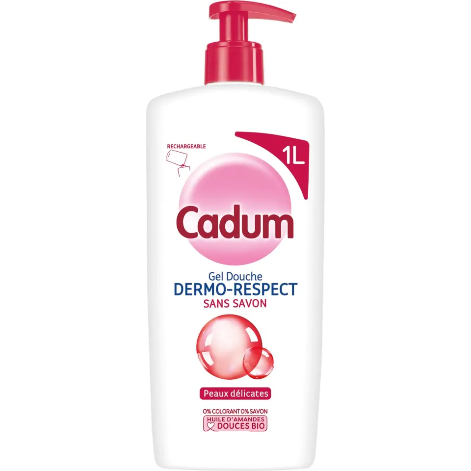 Bébé Cadum Dermo-Respect gel douche 1 L peaux sensibles