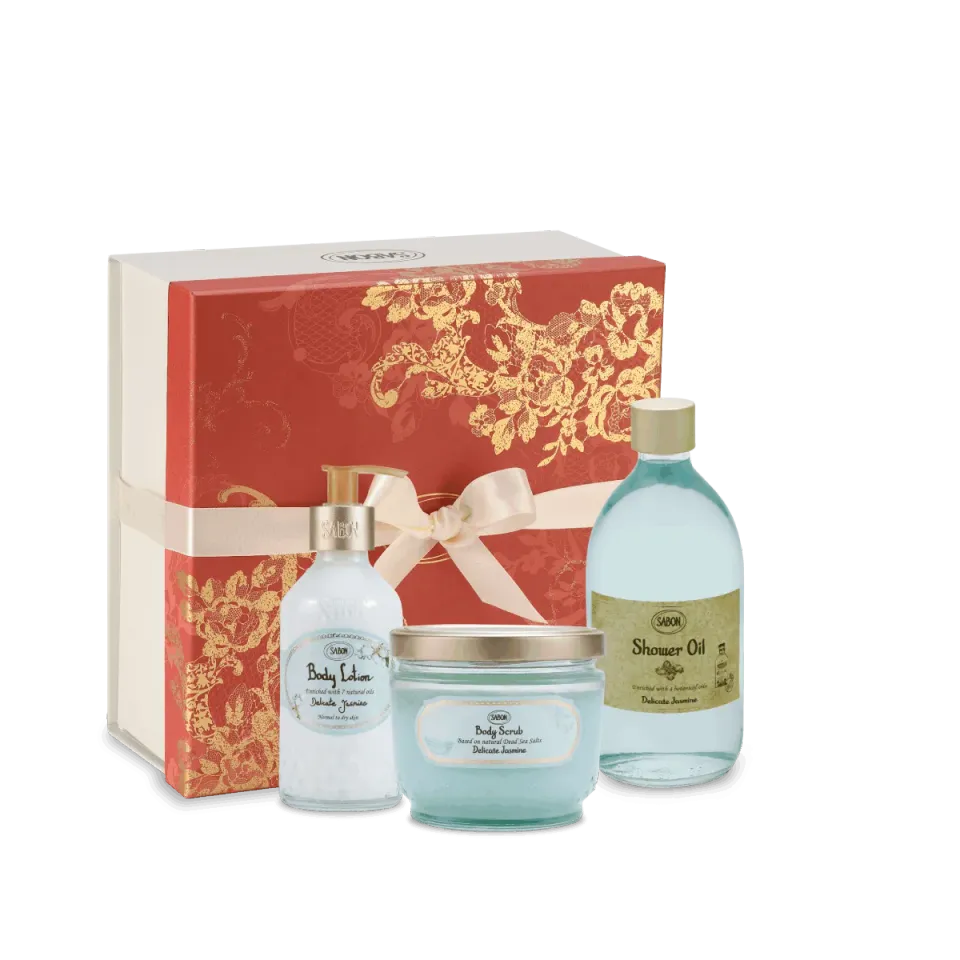 Sabon Delicate Jasmine coffret corps premium 3 soins jasmin