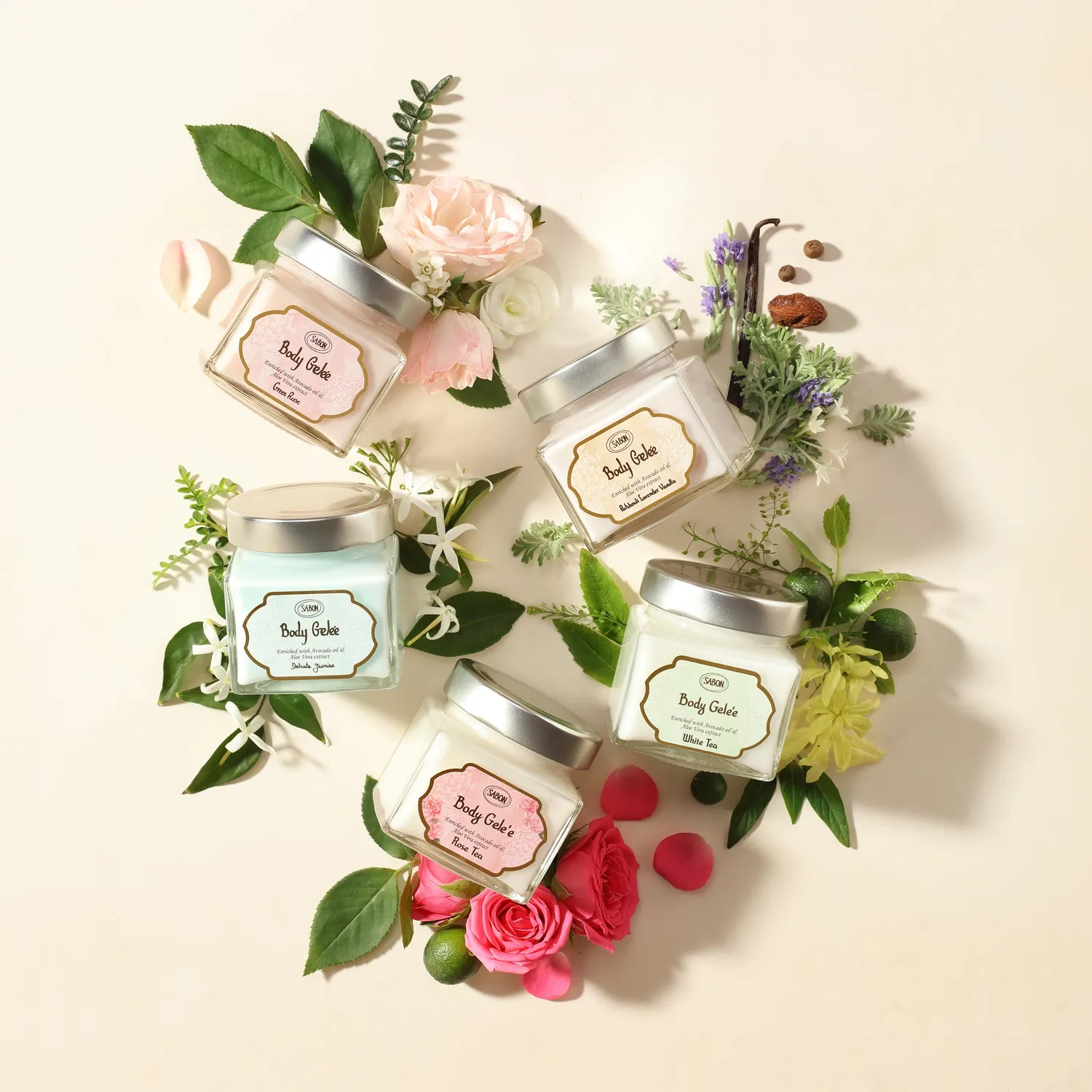 Sabon Green Rose gelée corps 200 ml citron