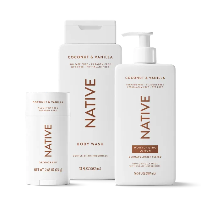 Native Daily Body Trio 3 gels douche Coconut Vanilla