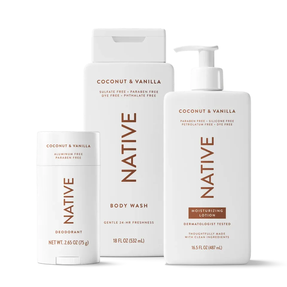 Native Daily Body Trio 3 gels douche Coconut Vanilla