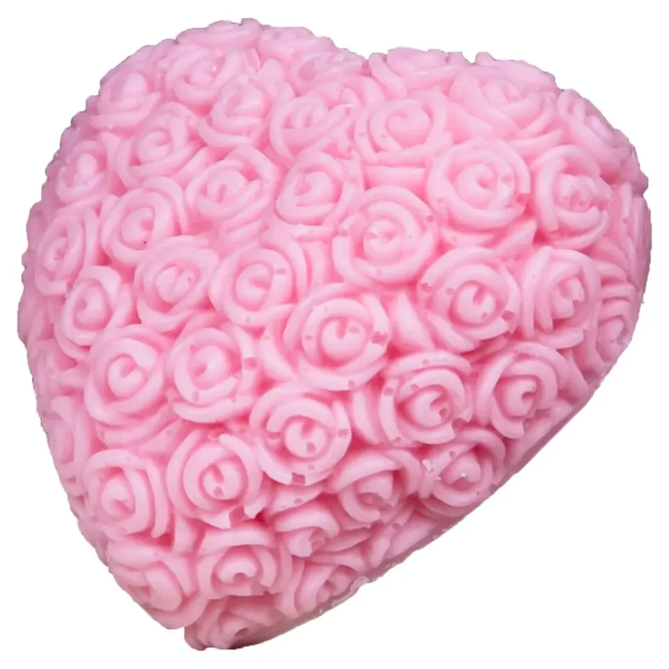 LaQ Happy Soaps Rose Heart savon coeur 120 g rose