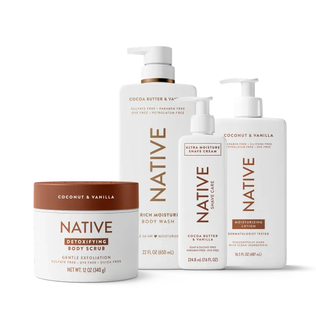 Native Smooth kit rasage beurre cacao vanille hydratant
