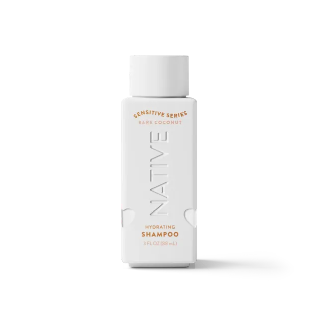 Native Sensitive Series Mini shampooing Bare Coconut 3oz peau sensible