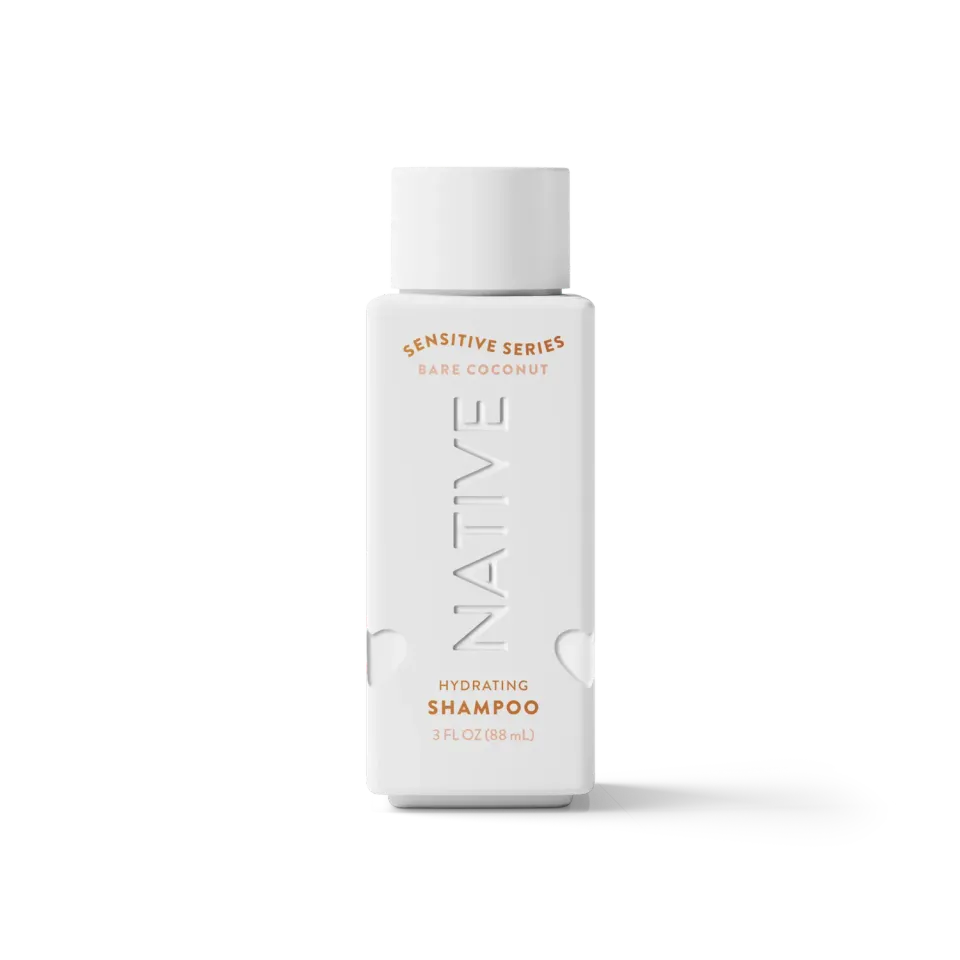 Native Sensitive Series Mini shampooing Bare Coconut 3oz peau sensible