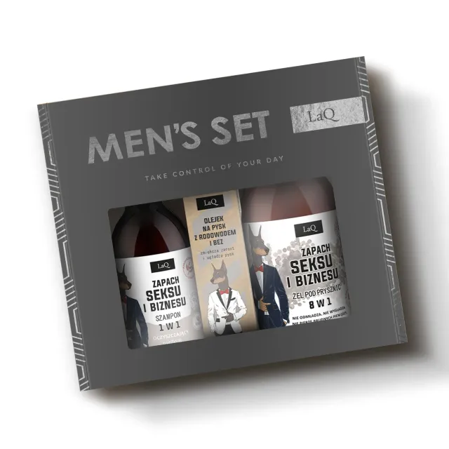 LaQ Sex & Business coffret barbe gel + shampoing + huile