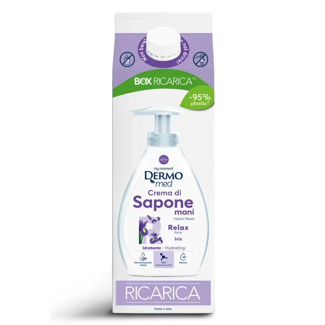 Dermomed Relax box recharge savon mains iris