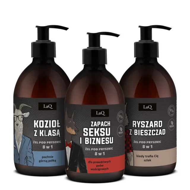 LaQ Ich Troje coffret gel douche homme 3x500 ml parfum boiss
