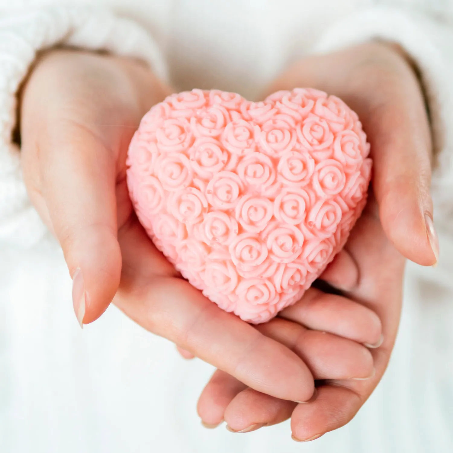 LaQ Happy Soaps Rose Heart savon coeur 120 g rose