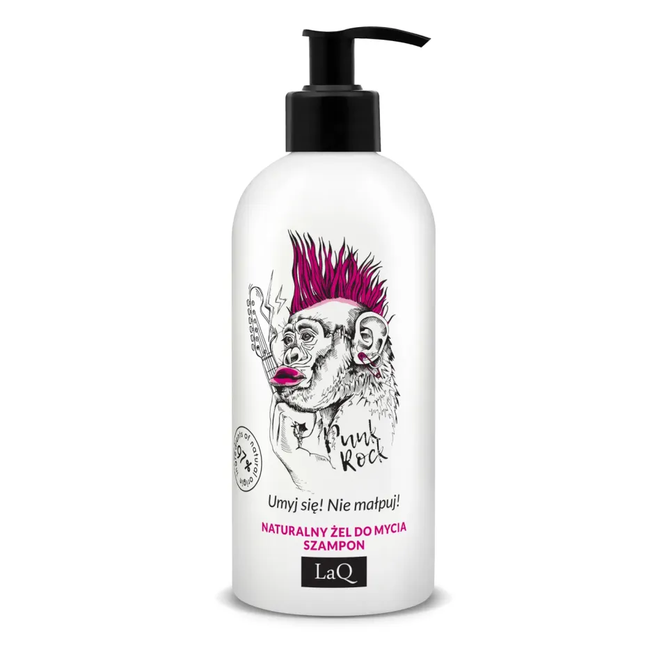 LaQ Monkey gel douche shampoing 2 en 1 300 ml pamplemousse