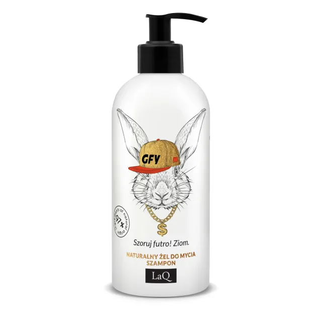 LaQ Rabbit gel douche shampoing 2en1 300ml boisé