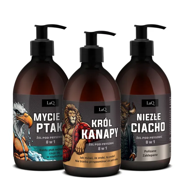 LaQ Three of Them coffret gels douche homme 3x500 ml