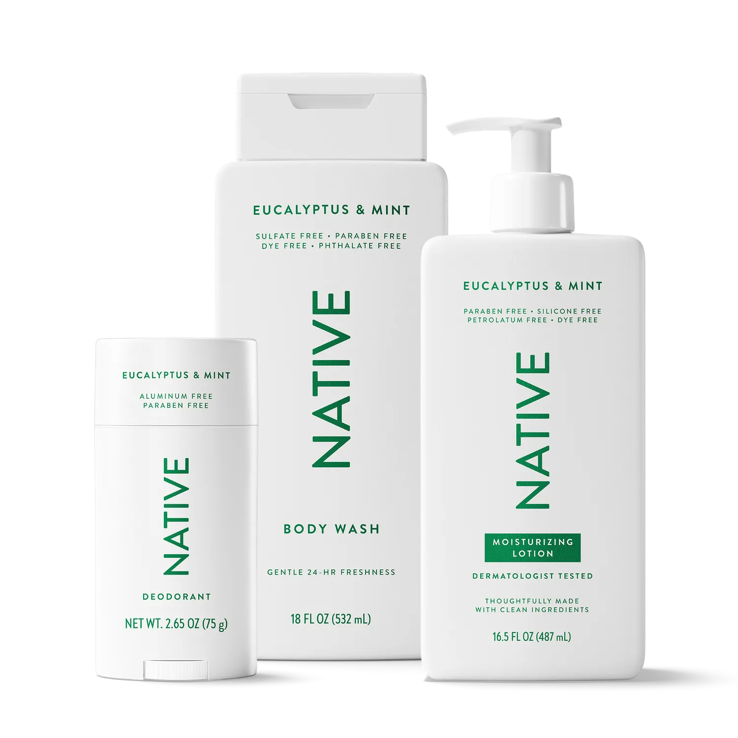 Native Daily Body Trio 3 gels douche Coconut Vanilla