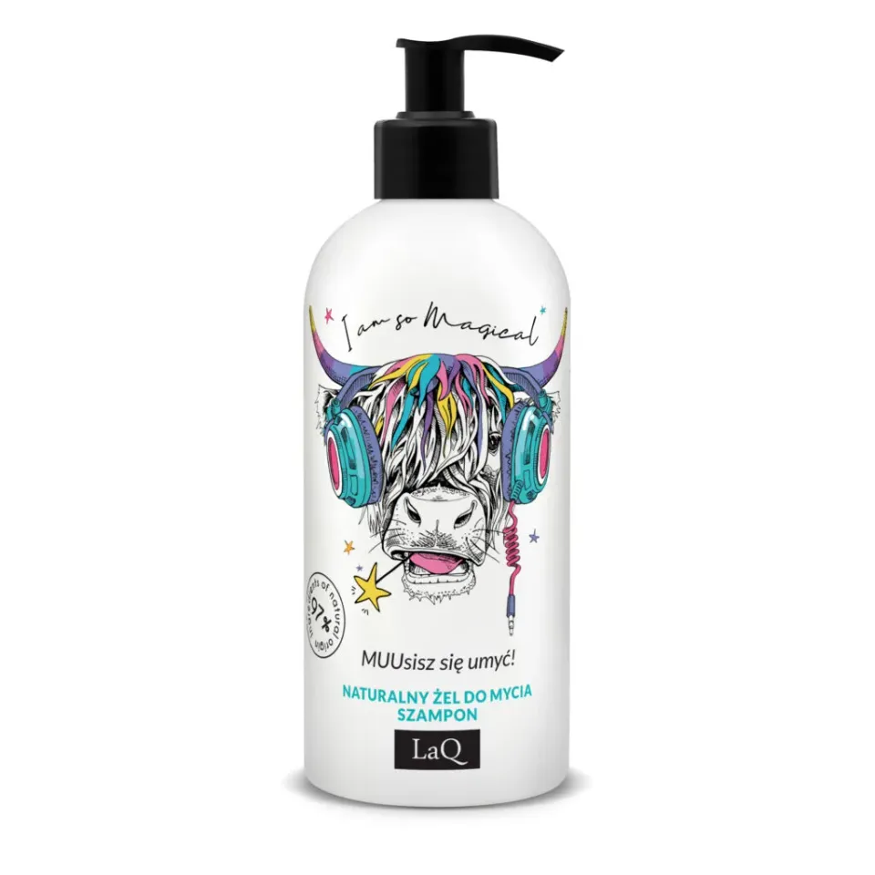 LaQ Cow gel douche et shampoing 2 en 1 fruit 300 ml