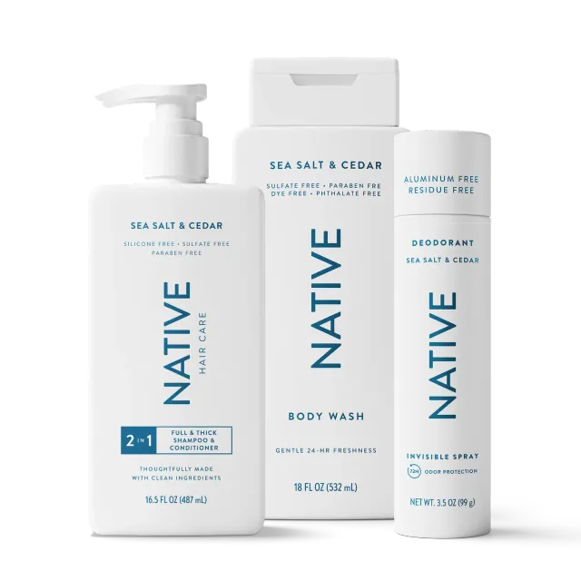 Native Fresh Start Trio coffret sel mer eucalyptus 3 pièces