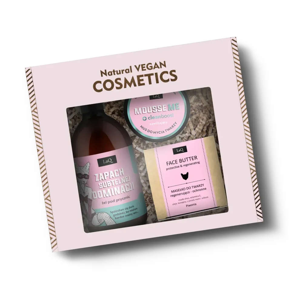 LaQ Piwonia coffret soin visage et gel douche pivoine