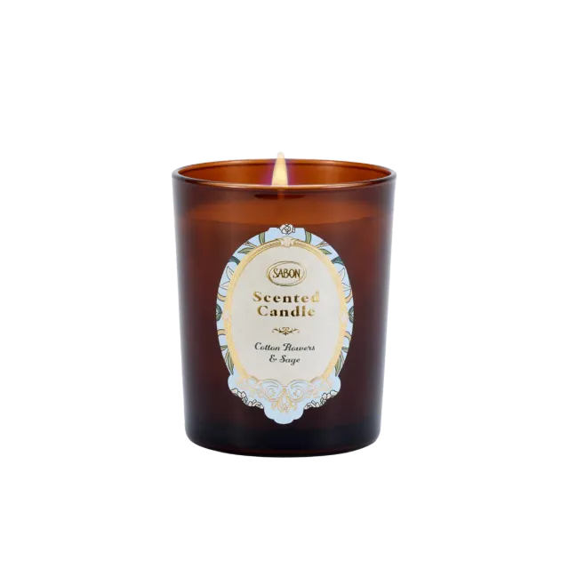 Sabon Cotton Flowers Sage bougie parfumée coton 40 h