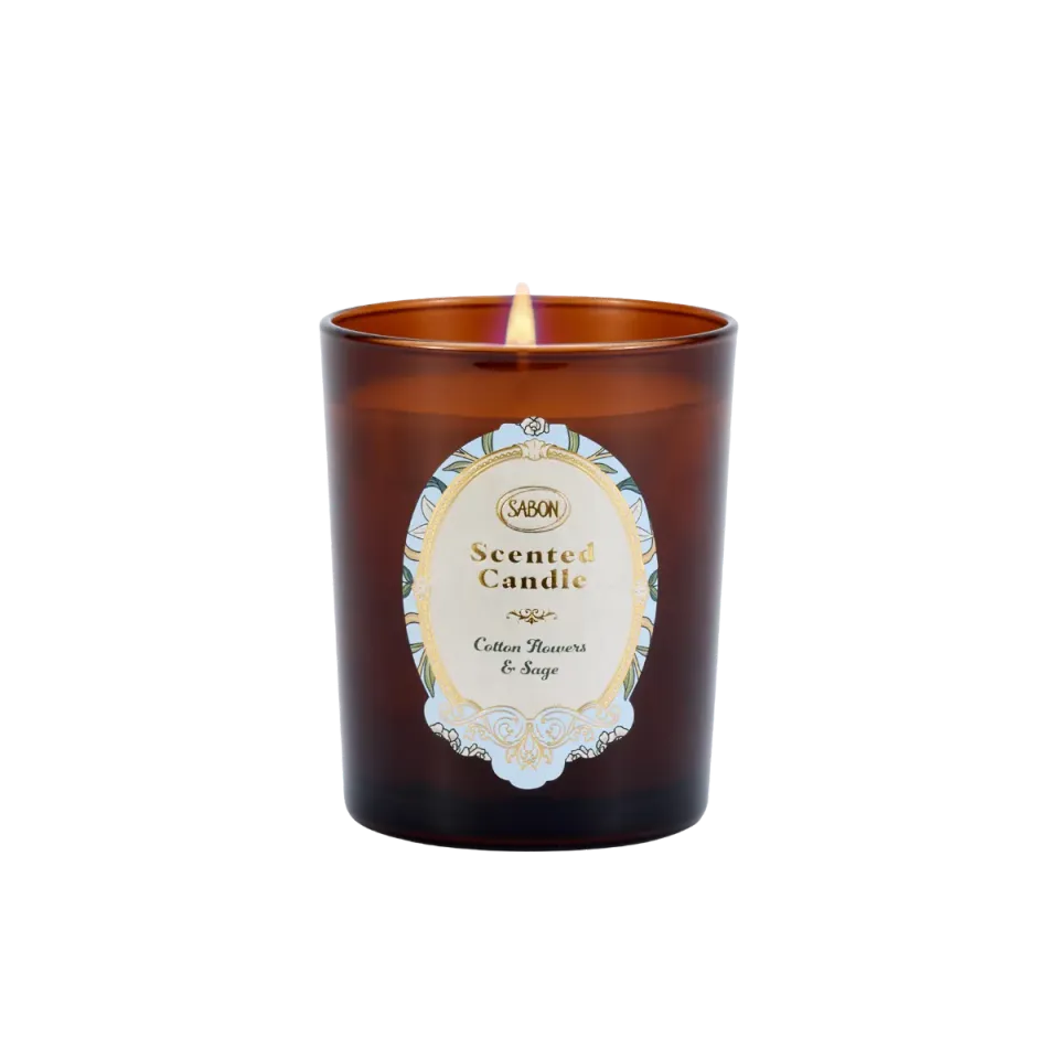 Sabon Cotton Flowers Sage bougie parfumée coton 40 h