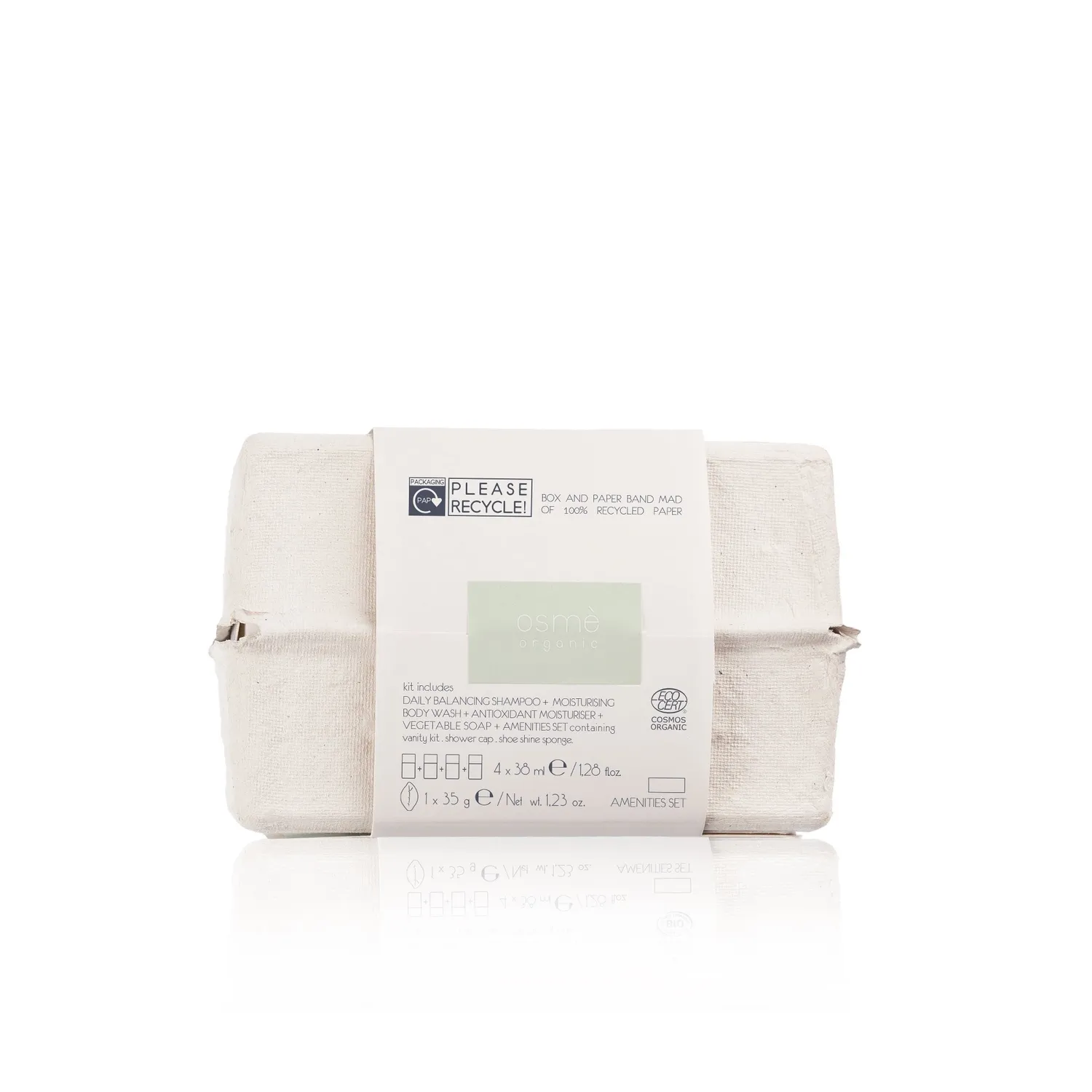 Osmé Eggbox trousse voyage bio 5 soins + accessoires