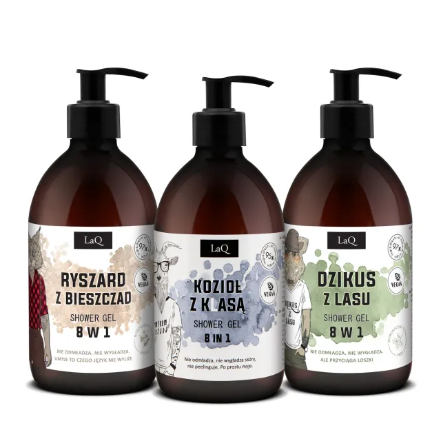 LaQ Ich Troje Trio z Klasą coffret 3 gels douche 3x500 ml tabac