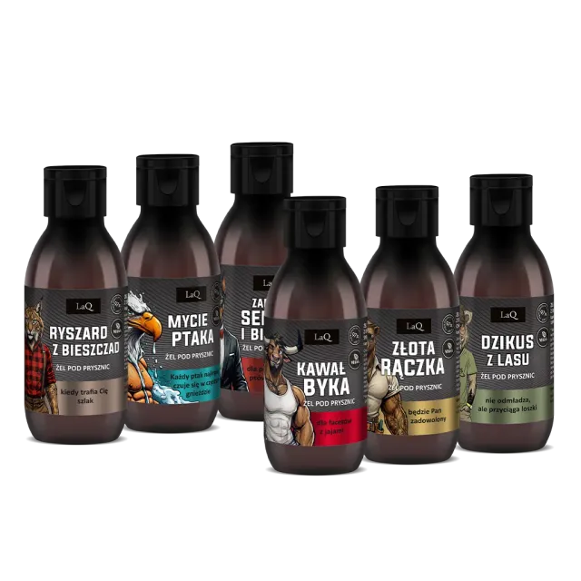 LaQ Mix coffret 6 gels douche homme 6 x 100 ml voyage
