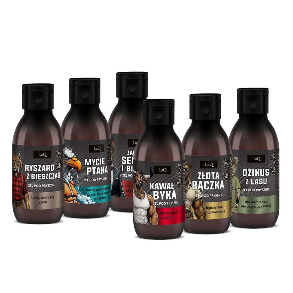 LaQ Mix coffret 6 gels douche homme 6 x 100 ml voyage
