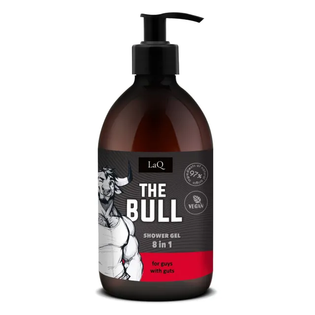 LaQ The Bull gel douche homme 8en1 500 ml ginseng