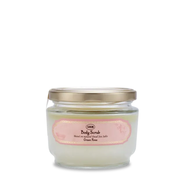 Sabon Green Rose gommage corps 320g sels mer Morte