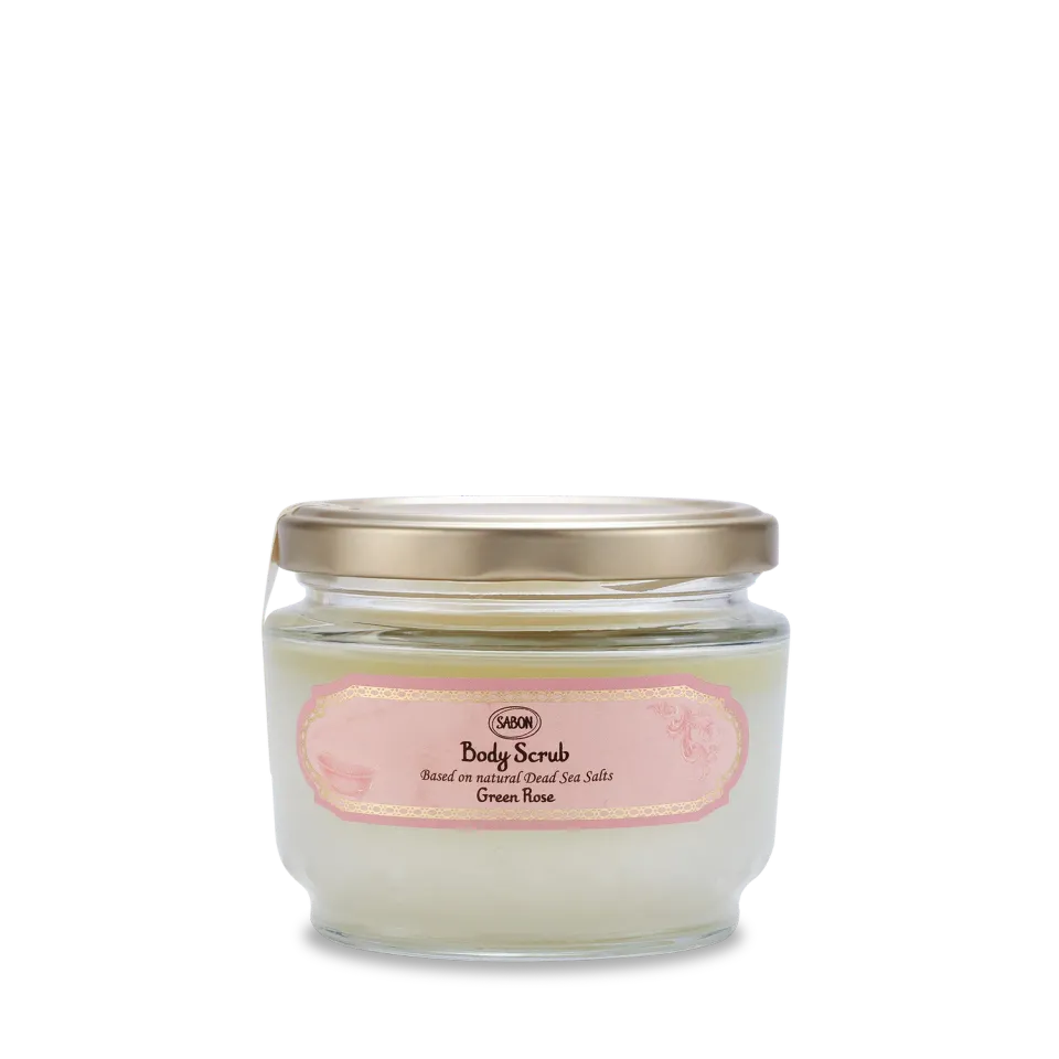Sabon Green Rose gommage corps 320g sels mer Morte