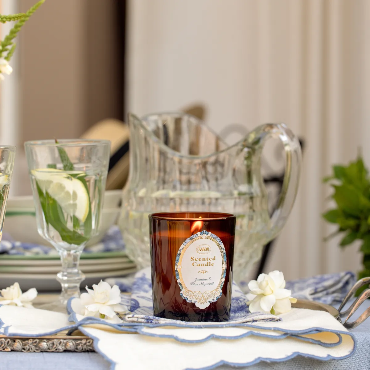 Sabon Jasmine Blue Hyacinth bougie parfumée florale