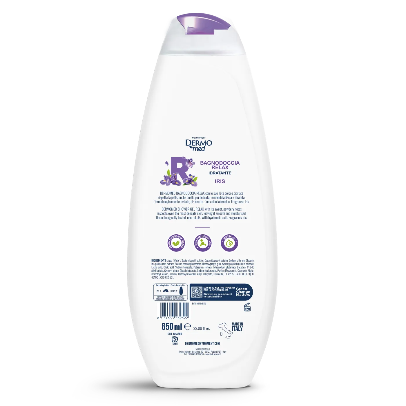 Dermomed Rilassante Iris gel douche relaxant hydratant