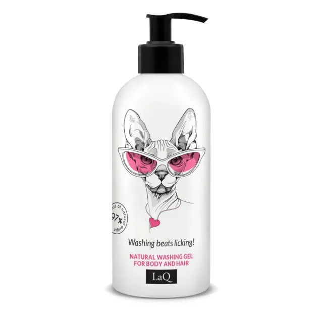 LaQ Cat gel douche et shampoing 2 en 1 floral 300 ml