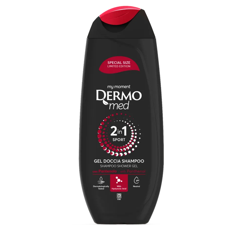 Dermomed 2 en 1 Sport gel douche shampooing 250 ml