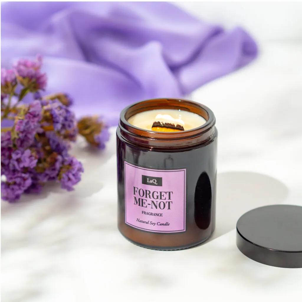 LaQ Forget-Me-Not bougie massage soja myosotis 180 ml