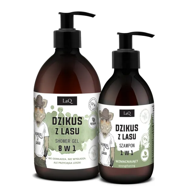 LaQ Dzikus Z Lasu coffret homme gel + shampooing boisé
