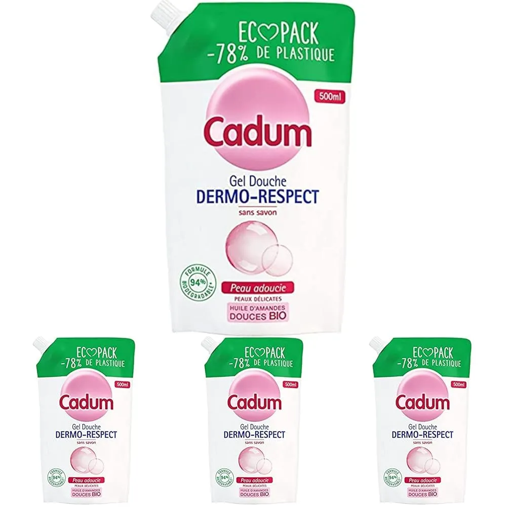 Cadum Dermo-Respect gel douche éco-pack 500 ml peau sensible