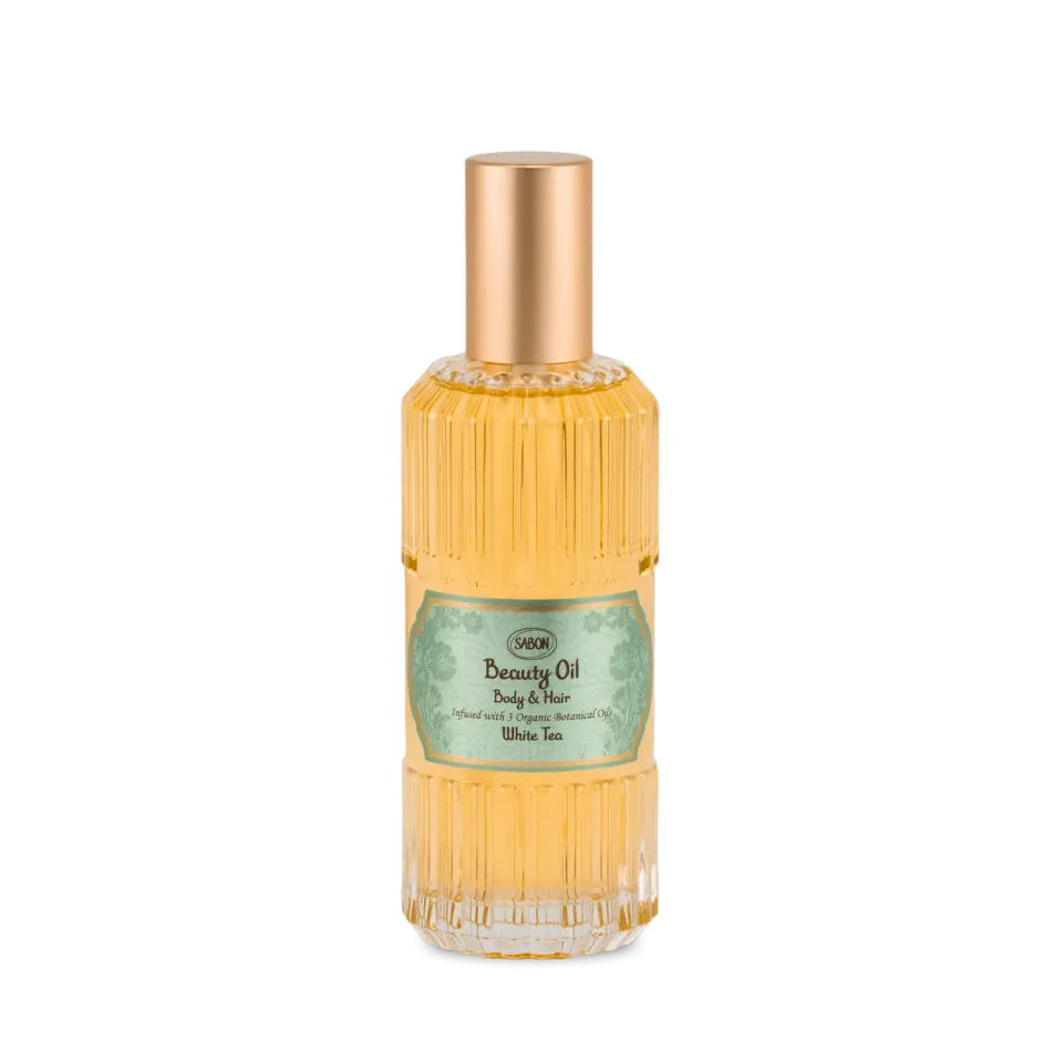 Sabon White Tea Huile Sublimatrice huile corps 100 ml lumineuse