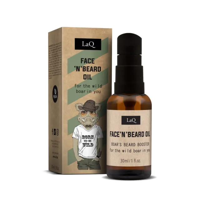 LaQ Wild Boar huile barbe 30 ml parfum homme