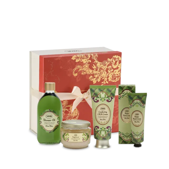Sabon Olive Bliss coffret premium corps 4 soins olive
