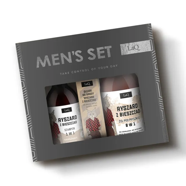 LaQ Ryszard coffret barbe 3 soins parfum tabac